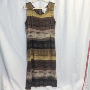 Papillon Size XL Midi Dress Brown